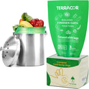 3 Gallon Compostable Trash Bags, 100 Bags Compost Bags for Countertop Bin, BPI Certified and Meet The ASTM D6400 Standard by GreenHaven Gardens