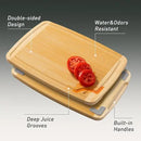 Bamboo Cutting Board Set Non Slip Feet with Holder Over Sink Tablas Para Picar Cocina Tabua Madeira Corte Carne Bambu Alimentos Cortar Madera Juego Regalos Cumpleaños Navidad Mujer Mama Abuela Papa by CozyNest Decor