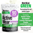 Rockin' Green Laundry Detergent, Plant based, All Natural Laundry Detergent Powder, Vegan and Biodegradable Odor Fighter, Safe for Sensitive Skin (Active Wear 90 Loads - Lavender Mint) by TinyTreasures Baby Boutique