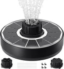 Solar Fountain Pump, Upgrade 1.8W Solar Fountain for Bird Bath with 6 Spray Patterns, Floating Solar Powered Water Fountain Pump for Bird Bath, Garden, Pond, Pool, Outdoor by GreenHaven Gardens