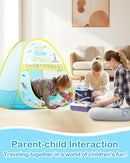 Kids Play Tent, Pop Up Play Tent Fishing Shop Theme with Complete Toy Set, Play Toys Play Set for Kids Indoor Outdoor Pretend Play by TinyTreasures Baby Boutique