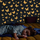 SAOROPEB Glow in The Dark 3D Butterfly 24 Pcs 3 Sizes, Luminous Butterfly Stickers for Ceiling or Wall, Glow in The Dark Party Supplies, Removable Luminous Stickers for Kids Babys Nursery (Orange) by CozyNest Decor