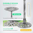 VIVOHOME 28 Inch Height Polyresin Lightweight Antique Outdoor Garden Bird Bath Gray by GreenHaven Gardens