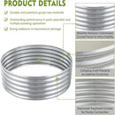 FORTUNO High Round Galvanized Raised Garden Bed Kit Box Dia 3 x H 1.5Ft (2 Pack) Metal Outdoor Flower Bed Steel Patio Ground Planter for Planting Vegetables and Herb, Silver by GreenHaven Gardens