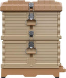 Ergo Insulated 10 Frame Bee Hive Set [NO Frames Included] (Double Deep, Tan Body Yellow Entrance) by GreenHaven Gardens
