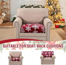 H.VERSAILTEX Christmas Sofa Slipcover Fleece Stretch Couch Cushion Cover Furniture Protector Seat Cushion Snowflakes Sofa Cover for Christmas (1 Piece Armchair Cushion Covers, Snowflakes) by CozyNest Decor