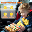 Busy Board Montessori Toys for Toddler, Wooden Sensory Board Switch Toy with Shape Sorter LED Light Up Toys Educational Plane Travel Activity for Girls & Boys by TinyTreasures Baby Boutique