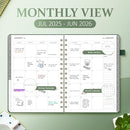 Planner 2025-2026 Weekly and Monthly, July 2025 - June 2026, Hardcover Spiral Bound with Tabs, Inner Pocket, A5 (6.3"x8.5") - Ideal for Teachers, Students & Professionals, Green by TinyTreasures Baby Boutique