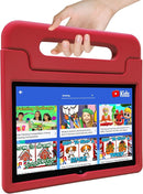Kids Tablet, 10.1 Inch Tablet for Kids Android 14, 64GB Octa-Core, WiFi, Big Battery, Kids Space, Parental Control 1280 * 800 HD Display Children Tablets Red by TinyTreasures Baby Boutique