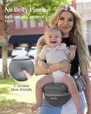 Baby Carrier Pro, MOMTORY Safety-Certified 6-in-1 Ultra Storage Baby Carrier Newborn to Toddler, Detachable Baby Holder Carrier with Hip Seat, Ergonomic Cozy Baby Front and Back Carrier for 7-50lbs by TinyTreasures Baby Boutique
