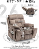 Lazy boy Recliner Chair with Cupholder/Power Lift Recliner Chair for Elderly， Electric Recliner/Big and Tall Recliners for People Up to 6'2"/350lb Range by CozyNest Decor