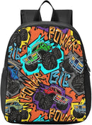 Monster Truck Car Toddler Backpack Waterproof Mini Backpack Boys/Girls Cute Small Backpack Kindergarten Pre School Bags 13 Inch by TinyTreasures Baby Boutique
