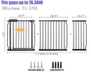 Baby Gates Extra Wide 71.5-76.4 Inch Large Baby Gates for Stairs Tension Pet Dog Gates Indoor for Doorways No Drilling Pressure Mounted Pet Gates for Kids by TinyTreasures Baby Boutique