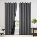 ChrisDowa 100% Blackout Curtains 84 inch Long for Bedroom with Black Liner, Extra Wide 2 Thick Layers Total Blackout Thermal Insulated Grommet Window Curtains 2 Panels Set (Grey, 60 x 84 Inch) by TinyTreasures Baby Boutique