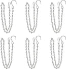6 Pack 19.7 Inch Silver Hanging Chain for Hanging Bird Feeders, Bird Houses, Planters, Baskets, Birdbaths, Lanterns, Wind Chimes, Billboards, Signs and Ornaments by GreenHaven Gardens