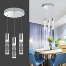 OKELI Dimmable LED 3-Light Pendant Light for Kitchen Island, 18W 1350LM Modern Bubble Crystal Island Light Fixture,6000K, Electro-Chrome, Easy Installation, Round by CozyNest Decor