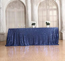 SquarePie Sequin Tablecloth Rectangular 90 x 132 Inch Navy Blue Bling Sparkly Table Linen for Wedding Party by CozyNest Decor