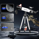 FREE SOLDIER Telescope 80mm Aperture 500mm Refractor Telescope for Adults High Powered - Professional Astronomical Refracting Telescope for Beginners with Phone Adapter White by TinyTreasures Baby Boutique