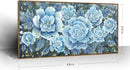 Large Blue Wall Art Decor Modern Framed Wall Picture for Living Room Bedroom Office Decor Floral Canvas Art Prints Botanical Wall Picture Abstract Peony Flower Horizontal Artwork Ready to Hang 48x24 by CozyNest Decor