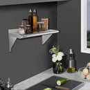 HARDURA Stainless Steel Shelf 14" x 24", 240lb Commercial Shelves Wall Mount Metal Shelving with Backsplash and Brackets for Kitchen, Restaurant, Laundry Room and Home by CozyNest Decor
