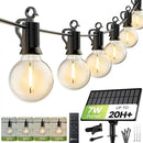 Brightown 208FT Solar String Lights Outdoor Waterproof with Remote, Solar Patio Lights with 100 Shatterproof LED Bulbs, 3 Light Mode, Dimmable & Timer, Hanging String Lights for Porch Garden Bistro by GreenHaven Gardens