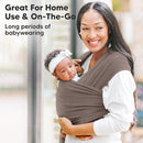 KeaBabies Baby Wrap Carrier - All in 1 Original Baby Carrier Newborn to Toddler Sling, Easy to Wear, Hands Free Bonding, Lightweight, Breathable Infant Wraps (Copper Gray) by TinyTreasures Baby Boutique