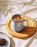 famiware Coffee Mugs Set of 4, Nebula 14oz Coffee Mugs, Ceramic Cup Set with Handle for Latte, Tea, Milk, Cappuccino, Cocoa, Light Gray by CozyNest Decor