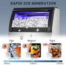 Commercial Ice Maker Machine 150LBS/24H with 50LBS Storage Bin, Stainless Steel Undercounter/Freestanding Ice Maker Machine for Home Bar Outdoor, 55PCS Ice Cubes Ice Machine, Self Cleaning by CozyNest Decor