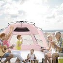 Oileus XX-Large Pop Up Beach Tent Sun Shelter for 5-6 Person Portable Sun Shade Instant Tent for Beach with Carrying Bag, Stakes, 6 Sand Pockets, Anti UV for Fishing Hiking Camping Pink by TinyTreasures Baby Boutique