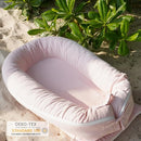 Deluxe Infant Lounger, Baby Nest Cover for Baby Girls & Boys, Newborn Essentials for Baby 0-12 Months, 100% Cotton (DustyRose) by TinyTreasures Baby Boutique