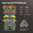 VIVOSUN 5 Tier Vertical Gardening Stackable Planter for Strawberries, Flowers, Herbs, Vegetables, Grey by GreenHaven Gardens