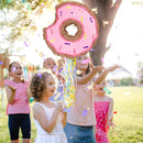 WERNNSAI Donut Piñata - Pink Donut Pinata with String Birthday Partyn Decorations Piñata with Stick Blindfold for Girls Kids Dount Pull String Pinata Family Games Birthday Party Supplies by TinyTreasures Baby Boutique