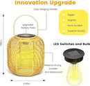 HPC Decor 2 PK Solar Lanterns-Outdoor Solar Lanterns Waterproof, Rattan Solar Lights, Hanging Solar Lanterns Outdoor,Solar Lamp Lights,Decoration Lights for Garden,Patio,Porch,Trees,Pathway,Outside. by GreenHaven Gardens