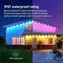 100ft Permanent Outdoor Lights for House, IP67 Waterproof RGB+IC LED Eaves Lights, 54 Scene Modes Outdoor Lighting for Christmas Garden Party Holiday Decorations, with App/Remote Control by GreenHaven Gardens