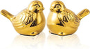 Set of 2 Small Birds Statues Gold Home Decor Modern Boho Style Figurine Decorative Ornaments for Living Room, Bedroom, Office Desktop, Cabinets, Shelf by CozyNest Decor