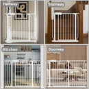 Fairy Baby Extra Wide Baby Gate for Dogs Pressure Monuted Safety Gate for Living Room, Fits 62 Inch to 67 Inch with Pressure Mounted Extention Kit, White by TinyTreasures Baby Boutique