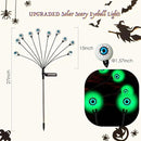 Halloween Decorations, 4 Pack 40LED Solar Halloween Lights Outdoor Scary Eyeball Waterproof Halloween Solar Garden Lights Swaying Firefly Lights for Yard Garden Patio Party Decor Green by GreenHaven Gardens