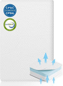Lisara Bassinet Mattress, 41" x 29" Dual Sided Gel Memory Foam Mattress with Waterproof, Removable and Breathable Ice Silk Cover, Fit for 4moms Breeze Plus Portable Playard by TinyTreasures Baby Boutique