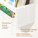 Heimlove Nursery Floating Shelves, White Nursery Book Shelves for Wall, 32 inch Wall Bookshelf for Kids Solid Wood Wall Mounted Shelves for Books,Toys and Decor Storage, Set of 3 by TinyTreasures Baby Boutique