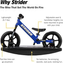 Strider 12” - Helps Teach Baby How to Ride a Balance Bicycle - for Kids 6 Months to 4 Years - Easy Assembly & Adjustments by TinyTreasures Baby Boutique