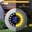 NFESOLAR Solar Lights Outdoor with 16 LEDs, Bright Solar Ground Lights Outdoor Waterproof Solar Disk Lights for Pathway Garden Yard Lawn Walkway Driveway (Warm White 8pack) by GreenHaven Gardens