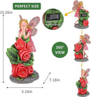 Solar Garden Outdoor Statues Cute Flower Fairy with 7 LED Solar Figurine for Lawn,Patio, Balcony, Yard Unique Housewarming Gift, for Woman, Mom, Grandma by CozyNest Decor