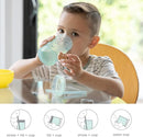 Olababy Clear View Silicone Training Cup with Straw Lid | Toddler Sippy Trainer 12mo+ | Unbreakable Water Drinking Cups for Kids 2yr+ | Baby Led Weaning & Feeding Supplies (Mint, 9 oz) by TinyTreasures Baby Boutique