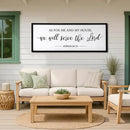 As for Me and My House We Will Serve the Lord Wall Decor - 40" x 15" Large Rustic Family Living Room Wood Framed Home Sign Joshua 24 15 Christian Bible Verse Plaque Hanging Wall Art(Black) by CozyNest Decor