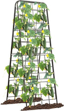 Heavy Duty 50"x17" Adjustable A-Frame Trellis for Climbing Plants – Rust-Proof Metal Garden Trellis with Dense Grid Design, Perfect for Raised Beds, Tomatoes, Cucumbers & Outdoor Vines (Black, 1 Pcs) by GreenHaven Gardens