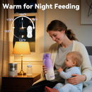 Portable Bottle Warmer for Travel: Large 12oz Capacity with Dual Heating Modes for Breast Milk & Water, Smart Temperature Control, Baby Bottle Warmer for Travel, Gifts for New Mom, Purple by TinyTreasures Baby Boutique