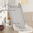 YUFU 5 in 1 Toddler Slide, Kids Slide with Climber, Basketball Hoop and Ball, Outdoor Indoor Playset for Toddlers Age 1-3 (Beige+Gray) by TinyTreasures Baby Boutique