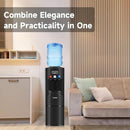 ICEPURE Water Dispenser with Ice Maker, 3-in-1 Hot and Cold Water Cooler with Built-in Bullet Ice Maker Machine, 26.5lbs/24H, Top Loading for 3-5 Gallon Bottle, Child Safety Lock, Black by CozyNest Decor