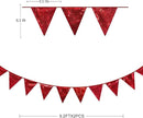 Red Party Decorations Double Sided Sequin Red Triangle Pennant Banner Flag Bunting Garland for Birthday Graduations Anniversary Wedding Engagement Bachelorette Valentines Bridal Shower Hen Party Decor by GreenHaven Gardens