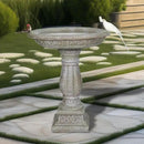 20”Dia.X 23.8”Tall Outdoor Birdbath with Pedestal - Modern Garden Birdbaths Outdoor Decor for Bird Spa & Birdfeeder, Floor Bird Baths for Garden Patio, Yard, Lawn by GreenHaven Gardens